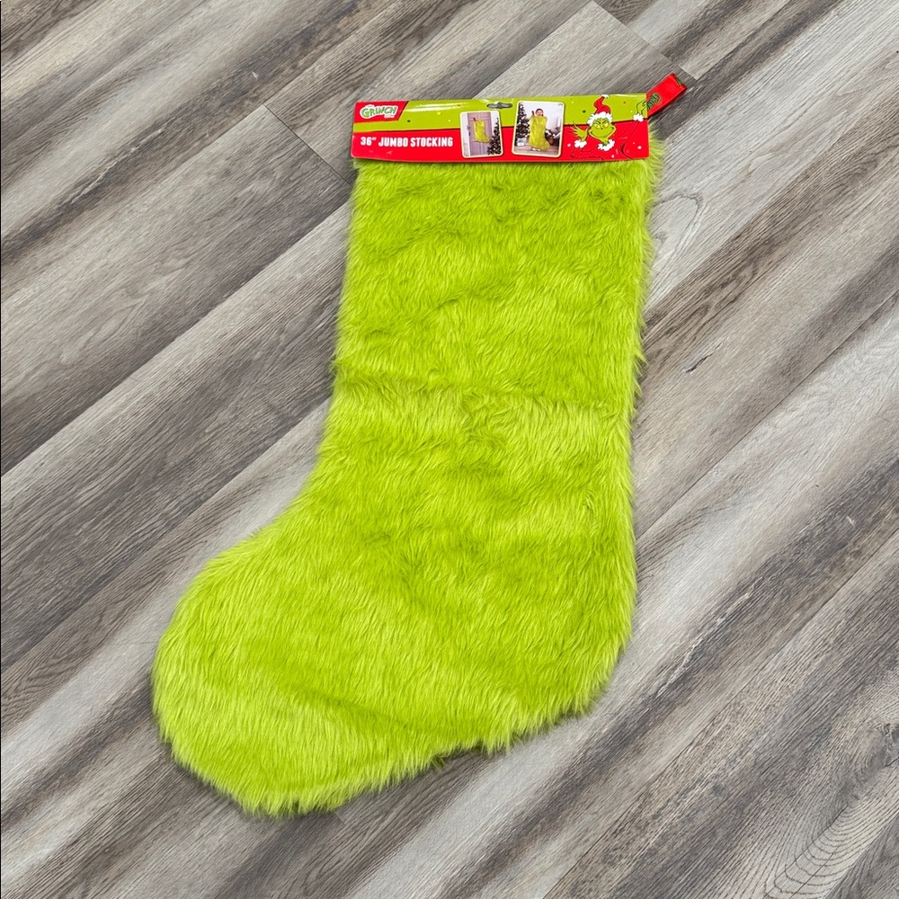 Grinch Jumbo 36" Green Stocking New with Tags